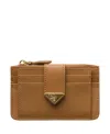 Prada Saffiano And Smooth Leather Card Holder In Pattern