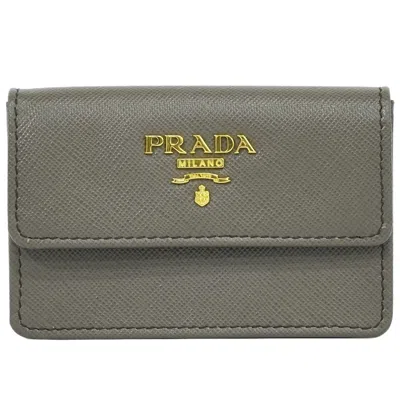 Prada Saffiano Beige Leather Wallet  ()
