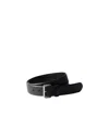 Prada Saffiano Belt In Black