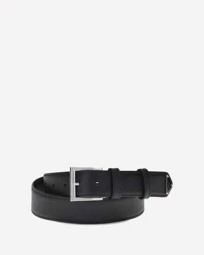 Prada Saffiano Belt In Black