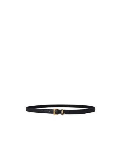 Prada Saffiano Belt In Black