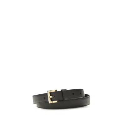Prada Saffiano Belt In Black