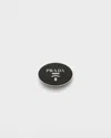 Prada Saffiano Belt Buckle In Black
