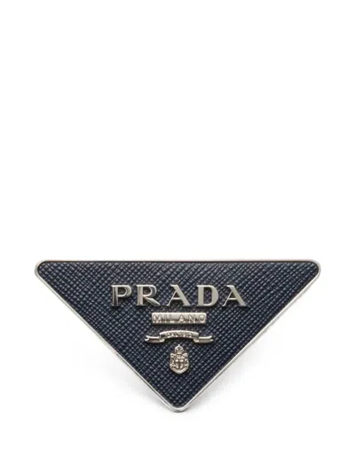 Prada Saffiano Belt Buckle In Blue