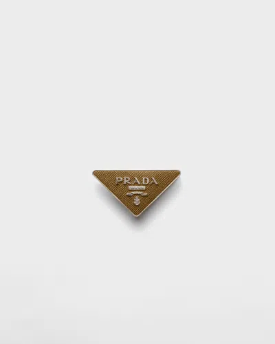Prada Saffiano Belt Buckle In Caramel