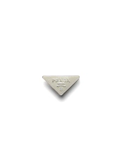 Prada Saffiano Belt Buckle In Neutral
