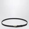Prada Black Saffiano Belt With Triangle Logo Women In Black