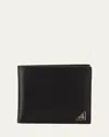 Prada Triangle Logo Saffiano Leather Wallet In Black
