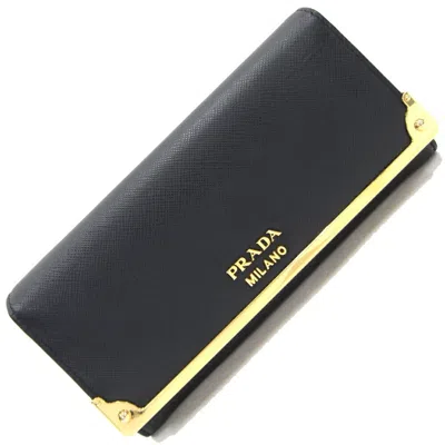 Prada Saffiano Black Leather Wallet  ()