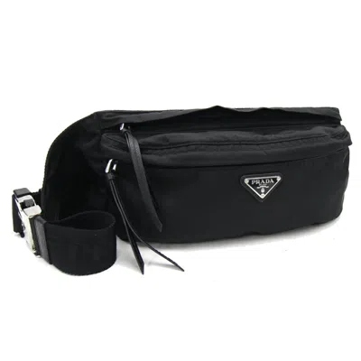 Prada Saffiano Synthetic Clutch Bag () In Black