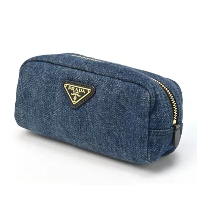 Prada Saffiano Blue Denim - Jeans Clutch Bag ()