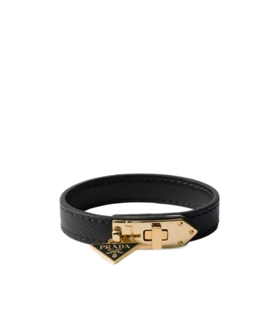 Prada Saffiano Bracelet In Black