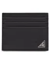 Prada Black Saffiano Leather Card Holder In Black