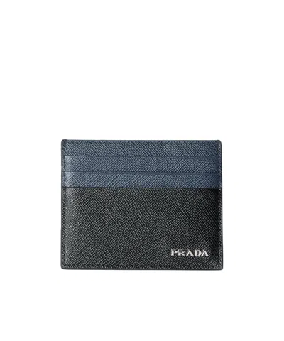 Prada Saffiano Card Holder In Black