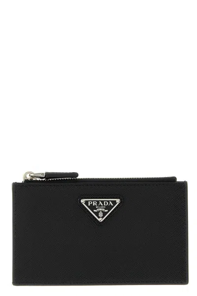 Prada Saffiano Cardholder In Black