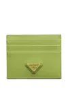 Prada Saffiano Cardholder In Green