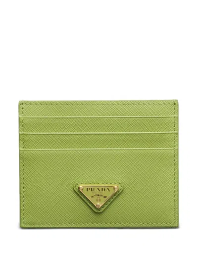 Prada Saffiano Cardholder In Green