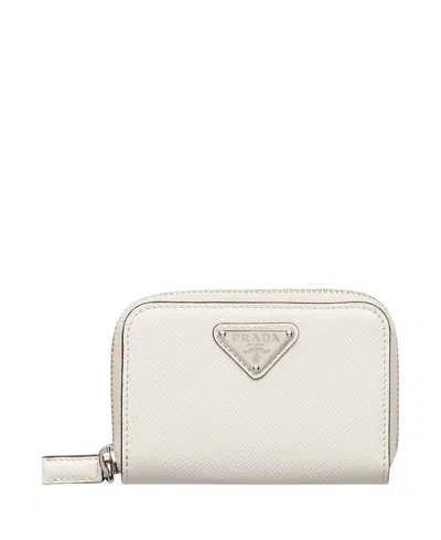 Prada Saffiano Coin Purse In White