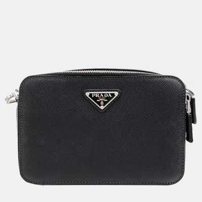 Pre-owned Prada Saffiano Crossbody Bag (2vh070) In Black
