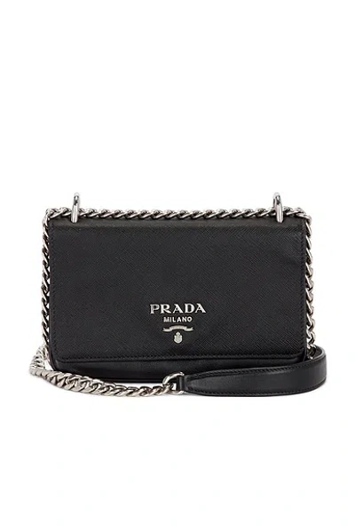 Pre-owned Prada Saffiano Crossbody Bag In Black