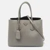 PRADA SAFFIANO CUIR LEATHER LARGE DOUBLE HANDLE TOTE