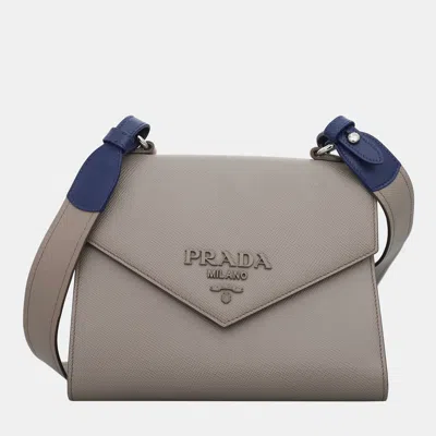 Pre-owned Prada Saffiano Envelope Crossbody Bag