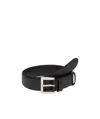 Prada Saffiano Finish Belt In Black