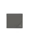 Prada Enamel-logo Saffiano Leather Cardholder In Black