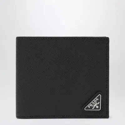 Prada Saffiano Horizontal Wallet In Black