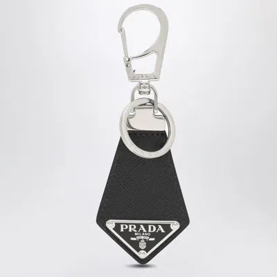 PRADA PRADA SAFFIANO KEY HOLDER WITH LOGO