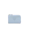 Prada Saffiano Keychain In Pale Blue