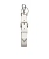 Prada Saffiano Leather Key Ring In White