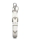 Prada Saffiano Leather Key Ring In White