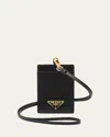 Prada Saffiano Lanyard In F0632 Nero 1