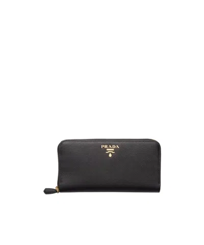 Prada Saffiano Large Wallet In Black