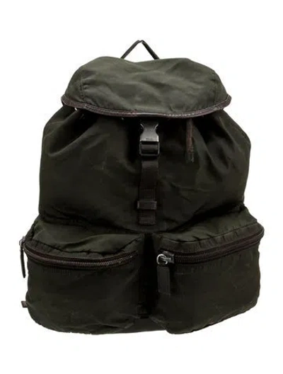 Pre-owned Prada Saffiano Leather Backpack In Black