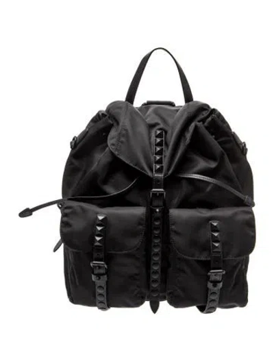 Pre-owned Prada Saffiano Leather Backpack In Black