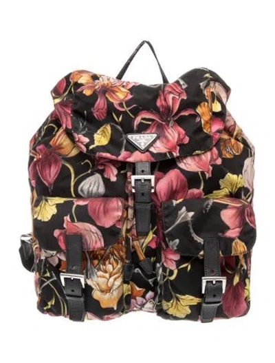 Pre-owned Prada Saffiano Leather Backpack In Black