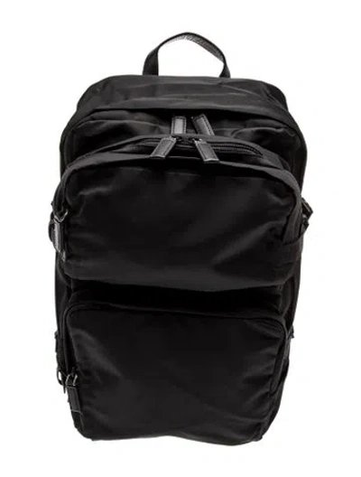 Pre-owned Prada Saffiano Leather Backpack In Black