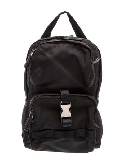 Pre-owned Prada Saffiano Leather Backpack In Black