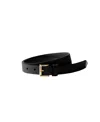 Prada Women Saffiano Leather Belt With Enameled Triangle Logo