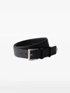 Prada Mens Blue Triangle-logo Saffiano Leather Belt In Blue