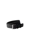 Prada Saffiano Leather Belt In Black