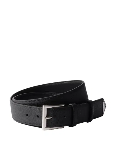 Prada Saffiano Leather Belt In Multi