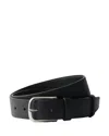 Prada Saffiano Leather Belt In Black