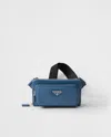 Prada Saffiano Leather Belt Bag In Air Force Blue