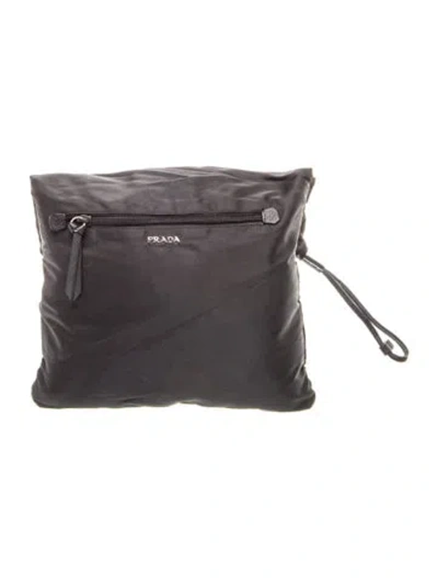 Pre-owned Prada Saffiano Leather Belt Bag In Black
