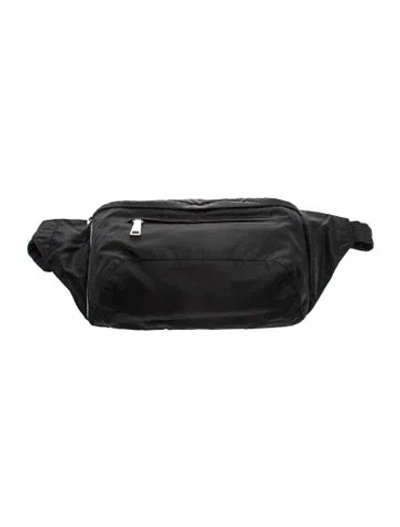 Pre-owned Prada Saffiano Leather Belt Bag In Black