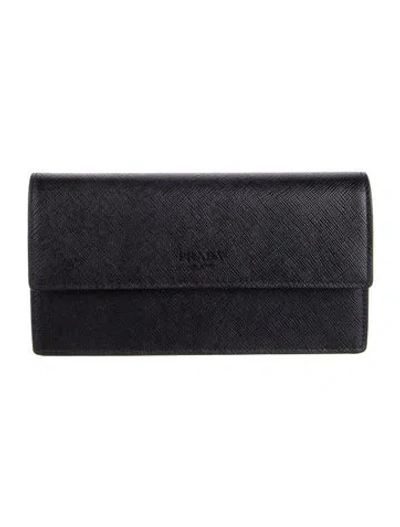 Pre-owned Prada Saffiano Leather Belt Bag In Blue