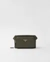 Prada Saffiano Leather Belt Bag In Loden